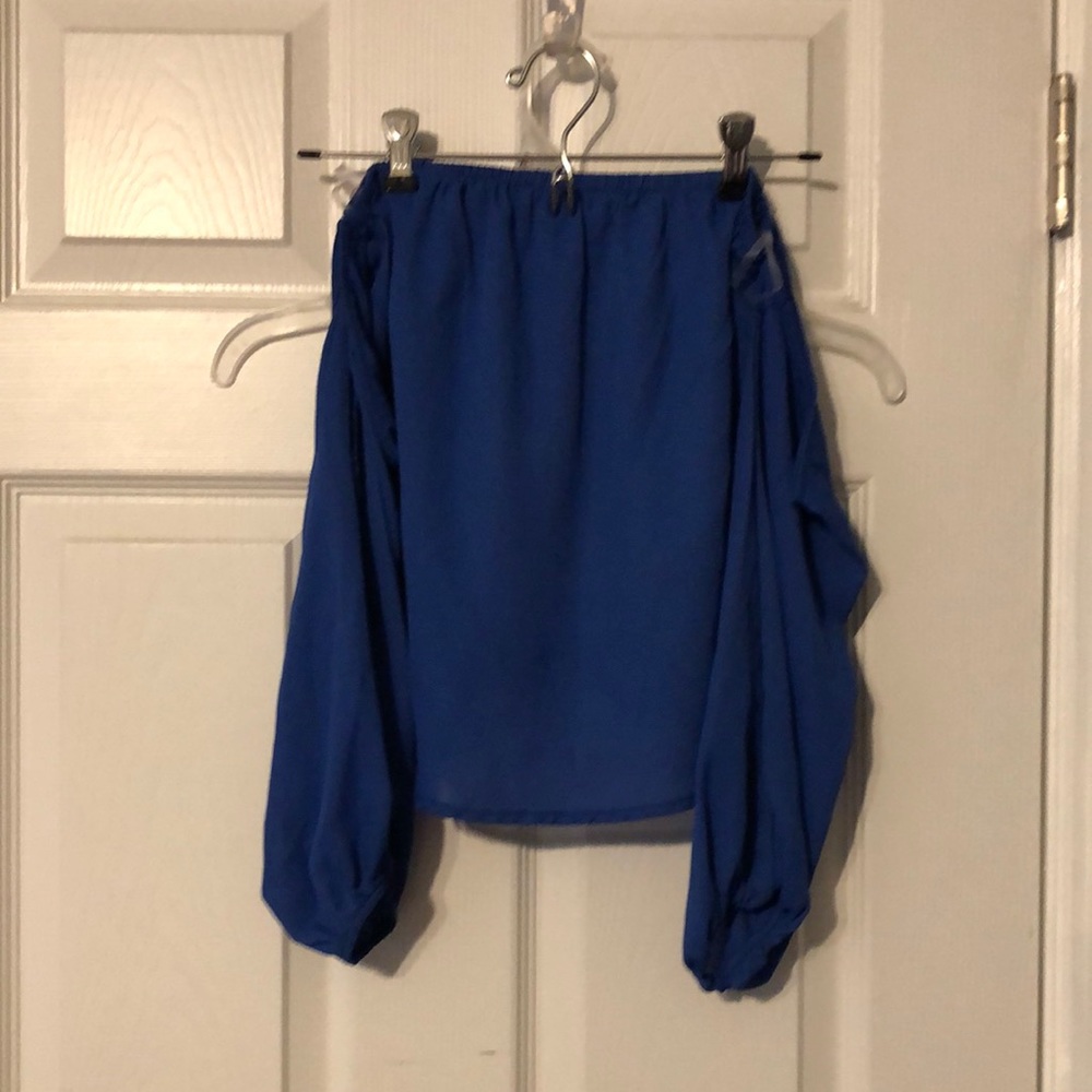 Cobalt Blue off the shoulder top